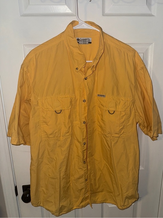 Columbia Other - Columbia Short Sleeve Fishing Shirt - Yellow - Size XL